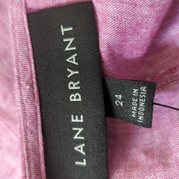 Lane Bryant Linen Blend Crossover Peplum Top 24 - Picture 14 of 16
